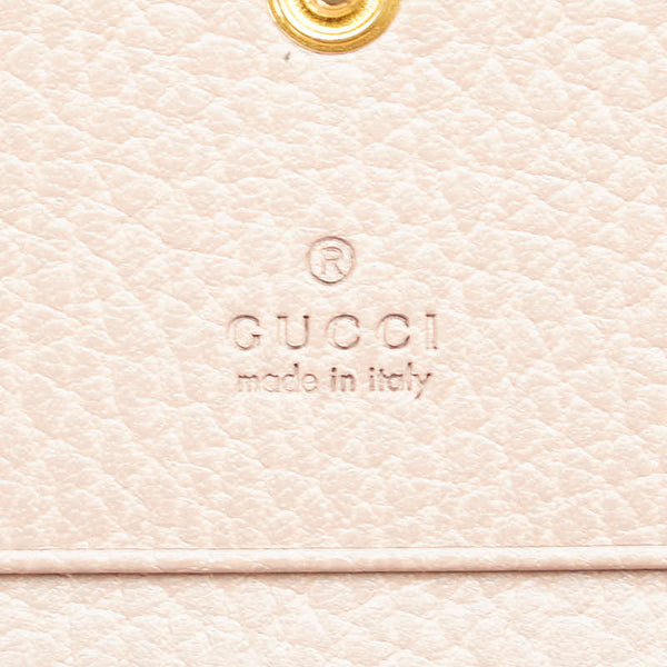 グッチ GGマーモント 二つ折り財布 456126 ベージュ レザー レディース GUCCI 【中古】
