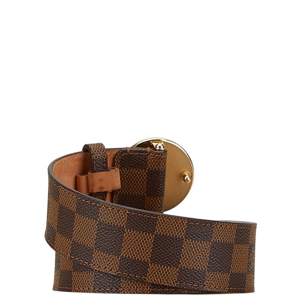 ルイ ヴィトン ダミエ サンチュール T＆B ベルト サイズ：100/40 N6875W ブラウン PVC レザー レディース LOUIS VUITTON 【中古】