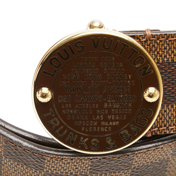 ルイ ヴィトン ダミエ サンチュール T＆B ベルト サイズ：100/40 N6875W ブラウン PVC レザー レディース LOUIS VUITTON 【中古】