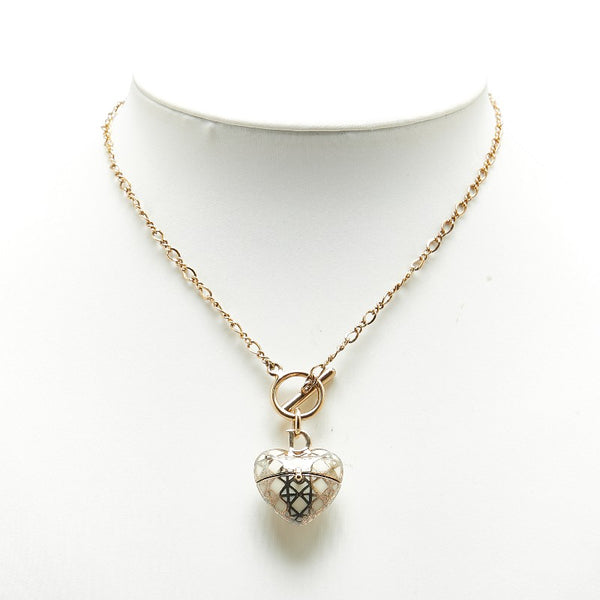 ディオール カナージュ ハート ネックレス ゴールド メッキ レディース Dior 【中古】