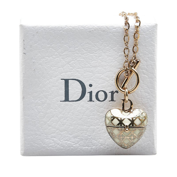 ディオール カナージュ ハート ネックレス ゴールド メッキ レディース Dior 【中古】