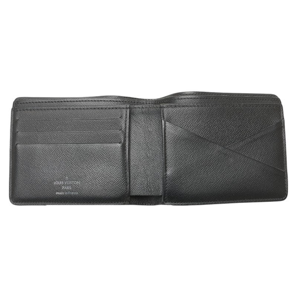 ルイ ヴィトン モノグラム エクリプス ポルトフォイユ ミュルティプル 二つ折り財布 M61695 ブラック PVC メンズ LOUIS VUITTON 【中古】