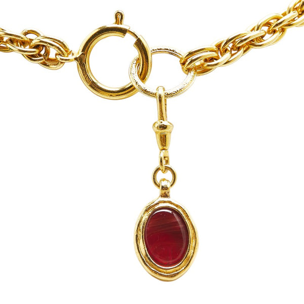 シャネル グリポア ラインストーン ネックレス ゴールド マルチカラー メッキ レディース CHANEL 【中古】