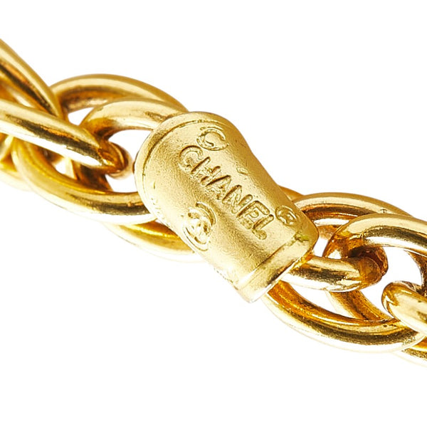 シャネル グリポア ラインストーン ネックレス ゴールド マルチカラー メッキ レディース CHANEL 【中古】