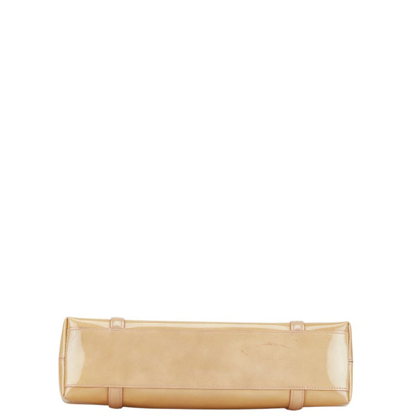 カルティエ カボション ハンドバッグ ベージュ パテントレザー レディース CARTIER 【中古】