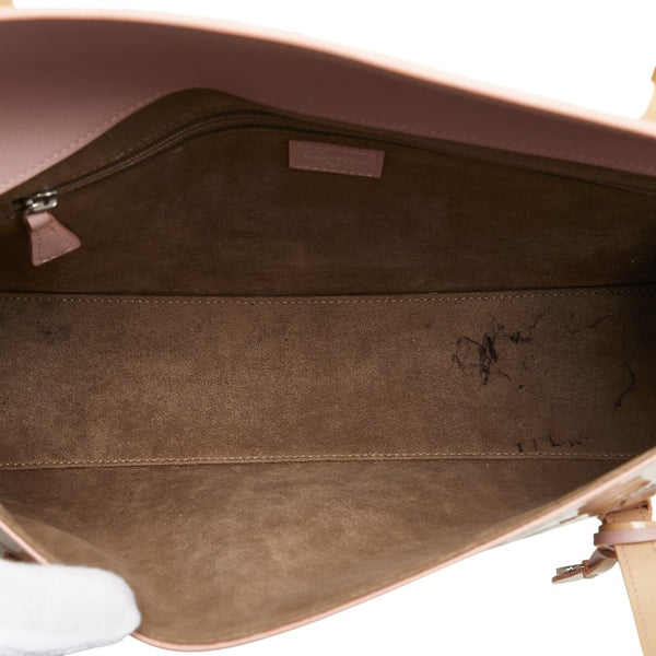 カルティエ カボション ハンドバッグ ベージュ パテントレザー レディース CARTIER 【中古】