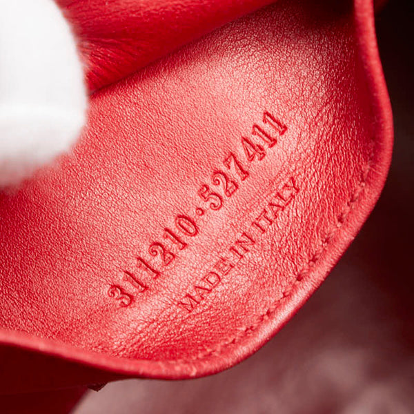 サンローラン プチカバス ハンドバッグ ショルダーバッグ 2WAY 311210 レッド レザー レディース SAINT LAURENT 【中古】