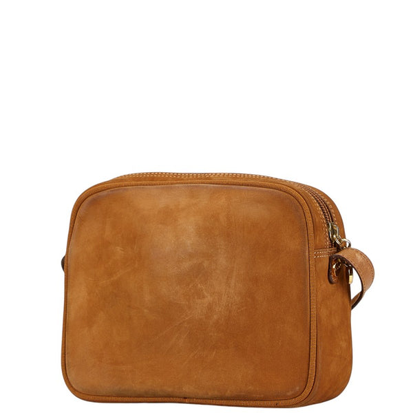 サルヴァトーレフェラガモ ヴァラリボン ショルダーバッグ ブラウン スウェット レザー レディース Salvatore Ferragamo 【中古】