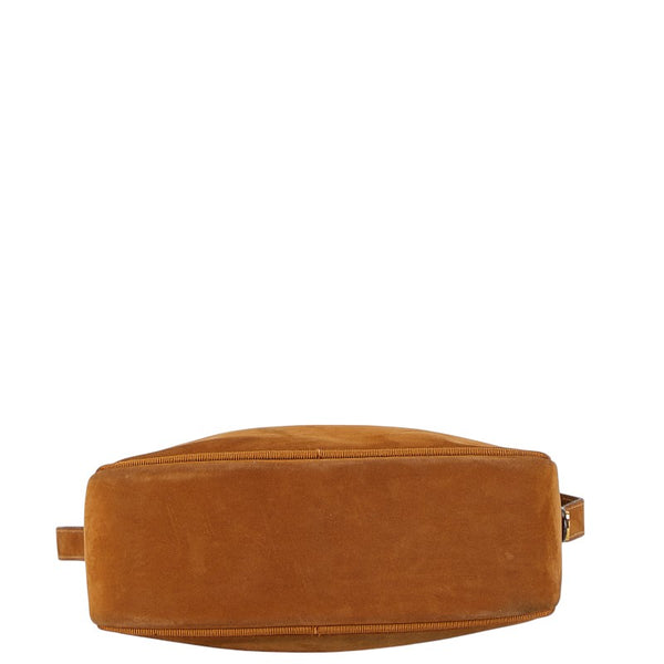 サルヴァトーレフェラガモ ヴァラリボン ショルダーバッグ ブラウン スウェット レザー レディース Salvatore Ferragamo 【中古】