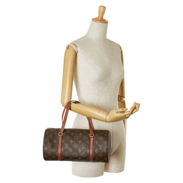 ルイ ヴィトン モノグラム パピヨン30 ショルダーバッグ M51365 ブラウン PVC レザー レディース LOUIS VUITTON 【中古】