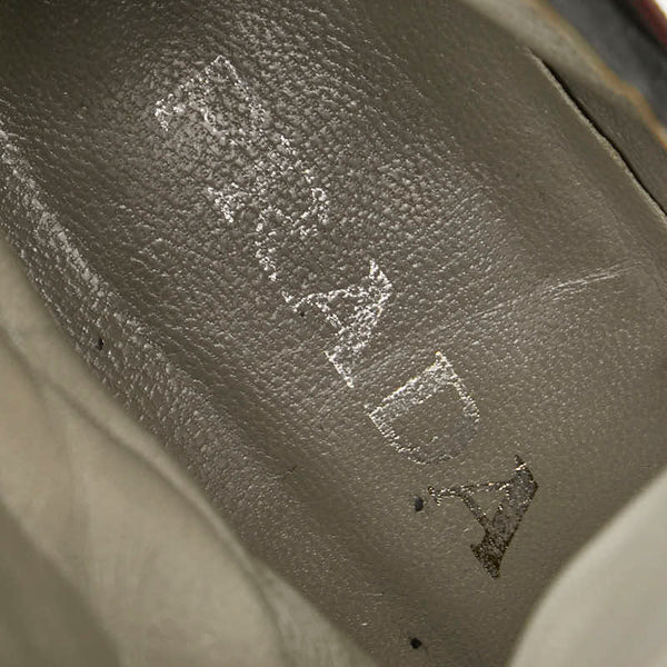 プラダ ショートブーツ ハイヒール サイズ：37 ワインレッド ボルドー ベロア レディース PRADA 【中古】