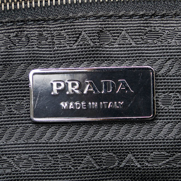 プラダ 三角ロゴプレート ハンドバッグ トートバッグ BN0476 ブラック パテントレザー レディース PRADA 【中古】