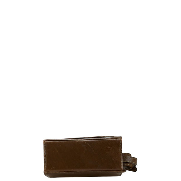 サルヴァトーレフェラガモ ヴァラリボン ハンドバッグ ショルダーバッグ 2WAY ブラウン レザー キャンバス レディース Salvatore Ferragamo 【中古】