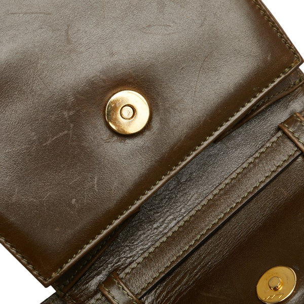 サルヴァトーレフェラガモ ヴァラリボン ハンドバッグ ショルダーバッグ 2WAY ブラウン レザー キャンバス レディース Salvatore Ferragamo 【中古】