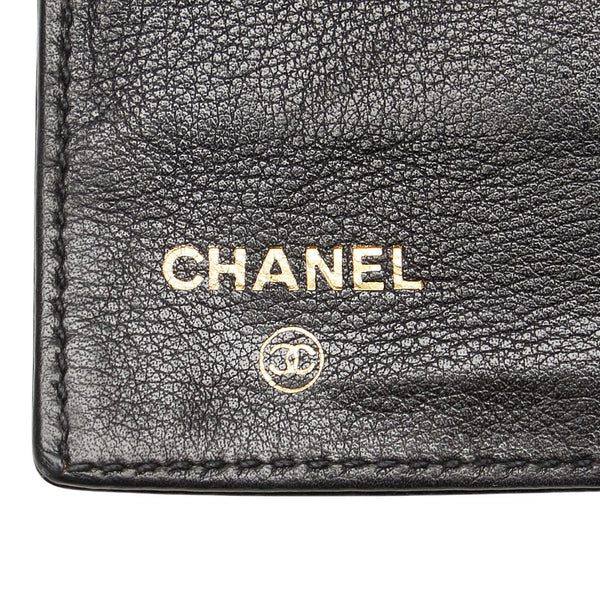 シャネル ココマーク がま口 長財布 ブラック キャビアスキン レディース CHANEL 【中古】