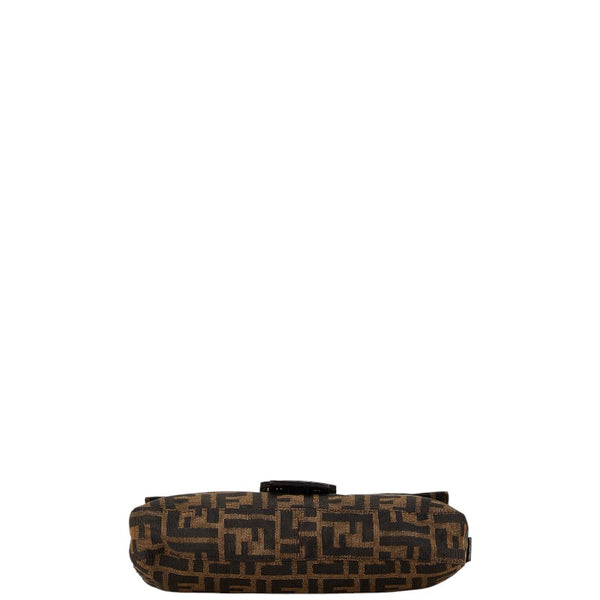 フェンディ ズッカ マンマバケット ワンショルダーバッグ ブラウン キャンバス レザー レディース FENDI 【中古】