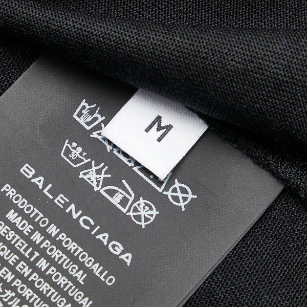 バレンシアガ フロントスリット 半袖 Tシャツ サイズ：M ブラック ポリウレタン ポリエステル コットン レディース BALENCIAGA 【中古】
