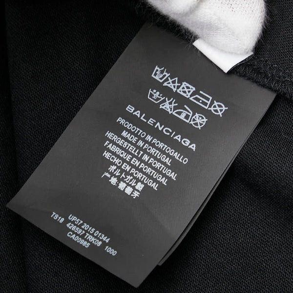 バレンシアガ フロントスリット 半袖 Tシャツ サイズ：M ブラック ポリウレタン ポリエステル コットン レディース BALENCIAGA 【中古】