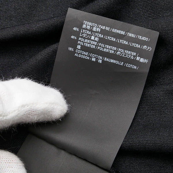 バレンシアガ フロントスリット 半袖 Tシャツ サイズ：M ブラック ポリウレタン ポリエステル コットン レディース BALENCIAGA 【中古】