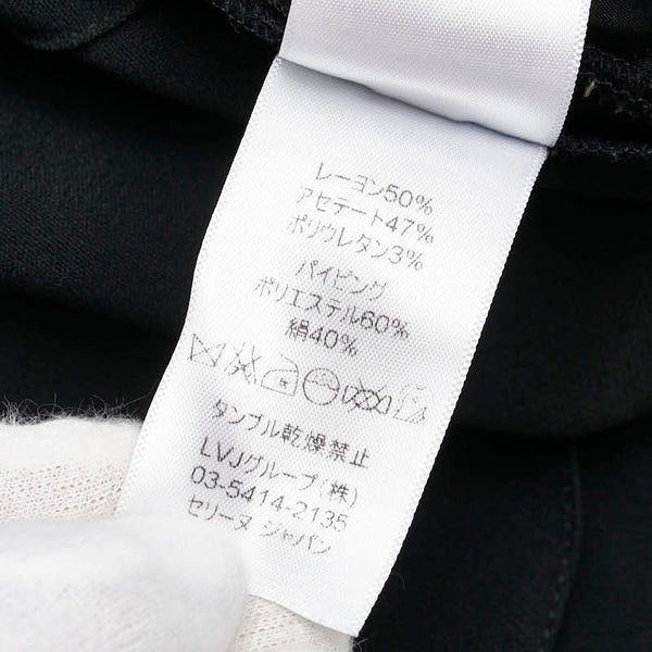 セリーヌ パンツ スラックス テーパード 裾ジップ サイズ：34 ブラック レーヨン アセテート ポリウレタン レディース CELINE 【中古】