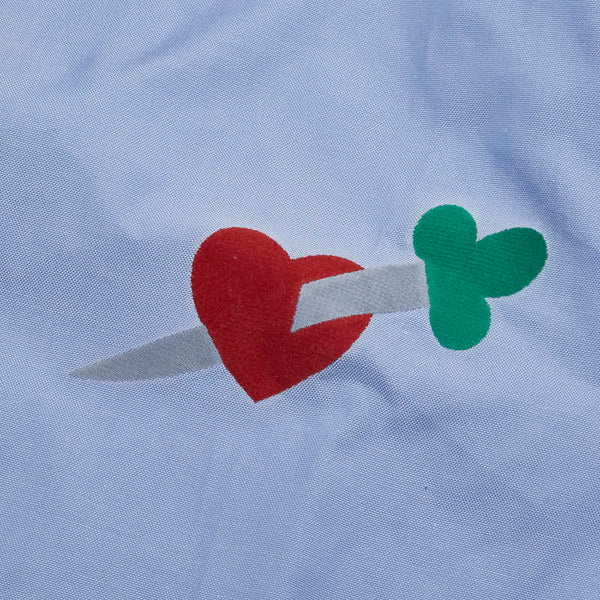 グッチ シャツ 長袖 ハート プリント サイズ：38 ライトブルー コットン レディース GUCCI 【中古】