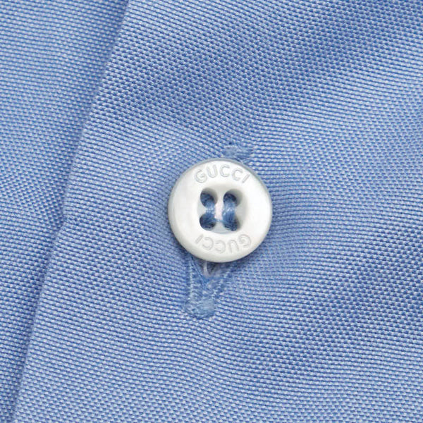 グッチ シャツ 長袖 ハート プリント サイズ：38 ライトブルー コットン レディース GUCCI 【中古】