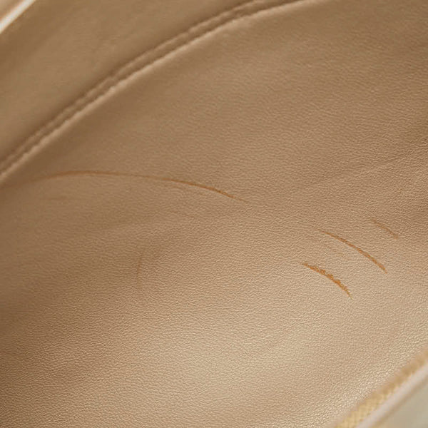 サルヴァトーレフェラガモ ガンチーニ ショルダーバッグ AU-21 D731 ブラウン ベージュ レザー レディース Salvatore Ferragamo 【中古】