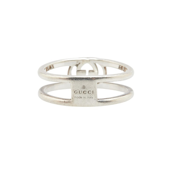 グッチ インターロッキングG リング 指輪 #10 SV925 シルバー レディース GUCCI 【中古】