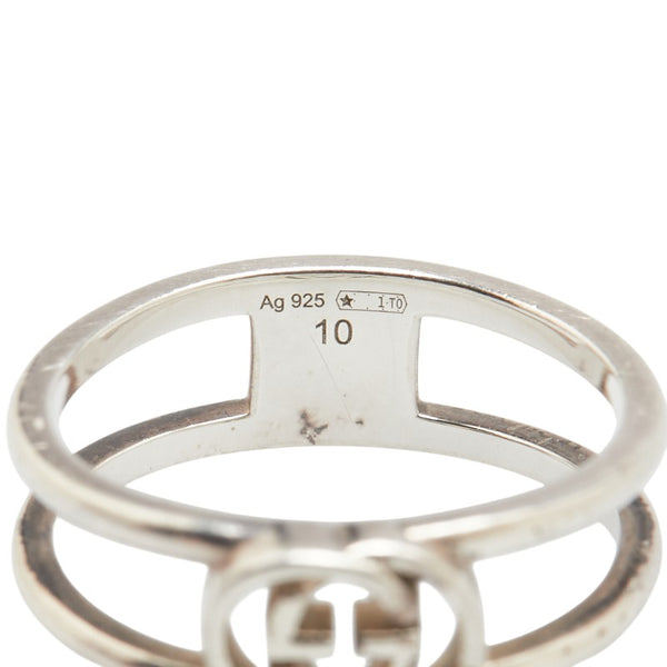 グッチ インターロッキングG リング 指輪 #10 SV925 シルバー レディース GUCCI 【中古】