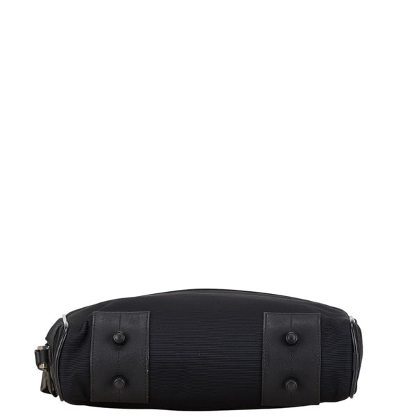 モンブラン セカンドバッグ クラッチバッグ ブラック キャンバス レザー メンズ MONTBLANC 【中古】