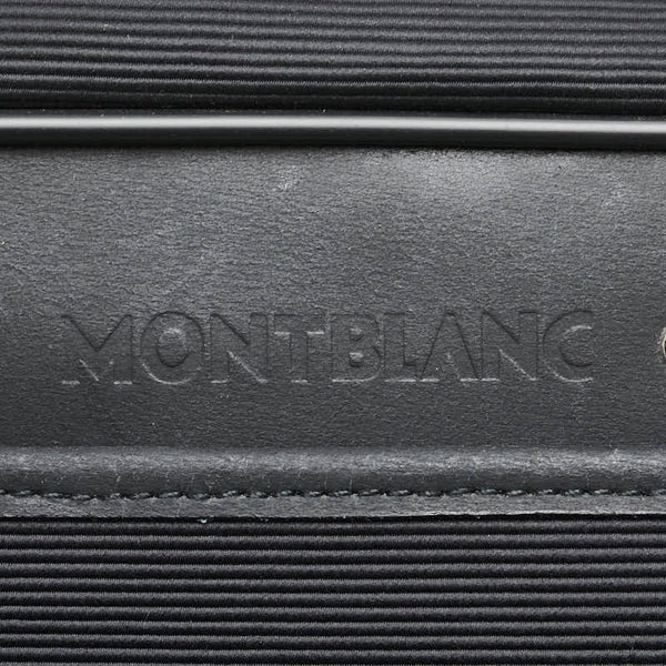 モンブラン セカンドバッグ クラッチバッグ ブラック キャンバス レザー メンズ MONTBLANC 【中古】