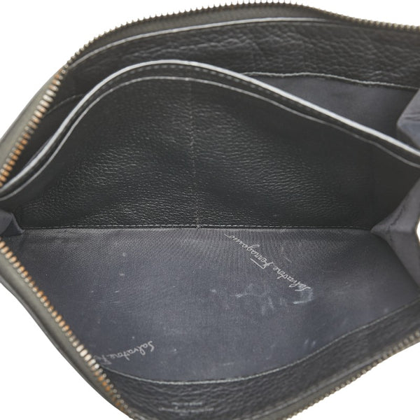 サルヴァトーレフェラガモ クラッチバッグ セカンドバッグ 240859 ブラック レザー レディース Salvatore Ferragamo 【中古】