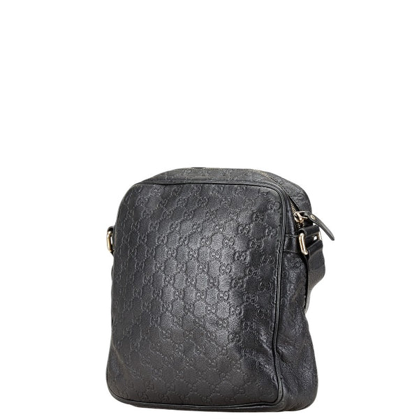 グッチ グッチシマ 斜め掛け ショルダーバッグ 201448 ブラック レザー レディース GUCCI 【中古】