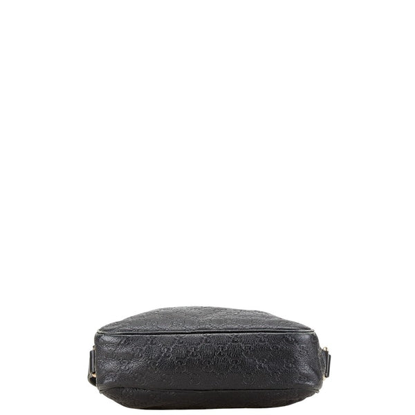 グッチ グッチシマ 斜め掛け ショルダーバッグ 201448 ブラック レザー レディース GUCCI 【中古】