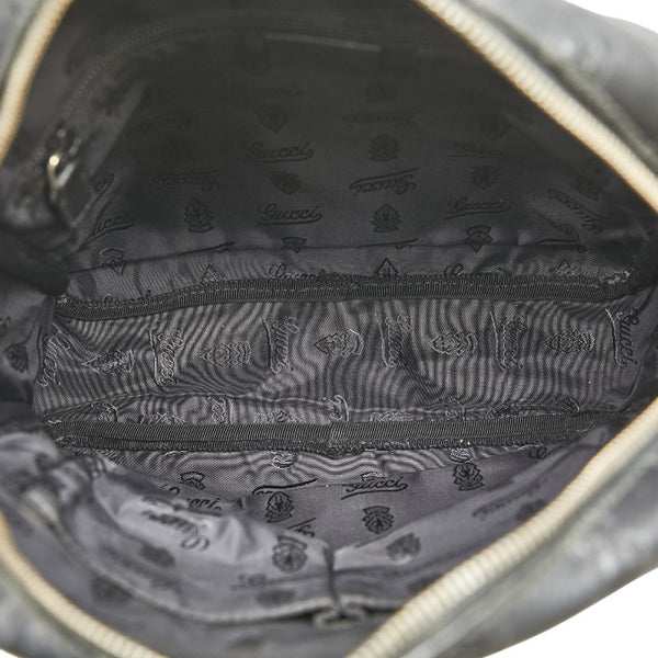 グッチ グッチシマ 斜め掛け ショルダーバッグ 201448 ブラック レザー レディース GUCCI 【中古】