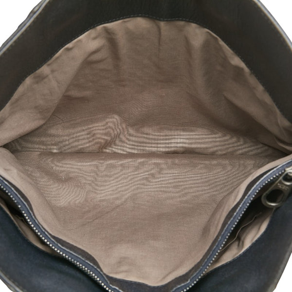 ボッテガヴェネタ イントレチャート ビジネスバッグ ブラック カーキ レザー レディース BOTTEGAVENETA 【中古】