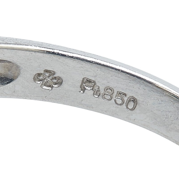 Pt850 プラチナ エメラルド0.66 ダイヤ0.21ct リング 指輪 レディース 11号 【中古】