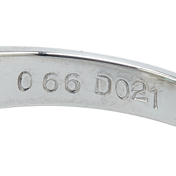 Pt850 プラチナ エメラルド0.66 ダイヤ0.21ct リング 指輪 レディース 11号 【中古】