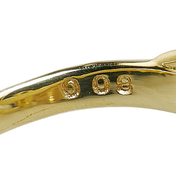 K18YG イエローゴールド ダイヤ0.08ct 星 スター モチーフ ピンキー リング 指輪 レディース 4.5号 【中古】