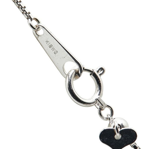 K18WG ホワイトゴールド ダイヤ0.78ct サークル ベネチアン ネックレス ペンダント レディース 【中古】