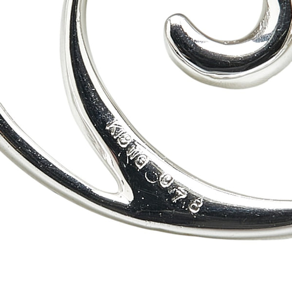 K18WG ホワイトゴールド ダイヤ0.78ct サークル ベネチアン ネックレス ペンダント レディース 【中古】