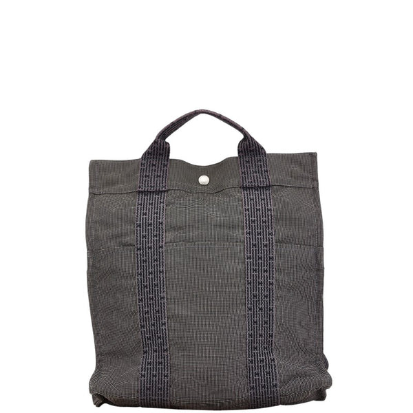 エルメス エールライン アド MM リュック バックパック グレー キャンバス レディース HERMES 【中古】