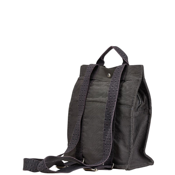 エルメス エールライン アド MM リュック バックパック グレー キャンバス レディース HERMES 【中古】