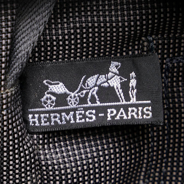 エルメス エールライン アド MM リュック バックパック グレー キャンバス レディース HERMES 【中古】