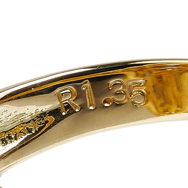 K18YG イエローゴールド ルビー1.35ct ダイヤ0.80ct 花 フラワー モチーフ リング 指輪 レディース 12.5号 【中古】