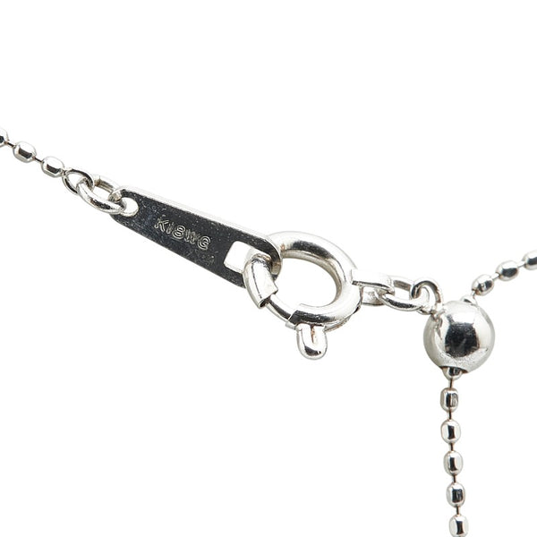 K18WG ホワイトゴールド サンゴ2.29ct ダイヤ0.40ct ペンダント ネックレス レディース 【中古】