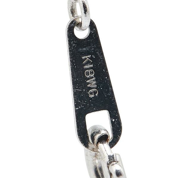 K18WG ホワイトゴールド サンゴ2.29ct ダイヤ0.40ct ペンダント ネックレス レディース 【中古】