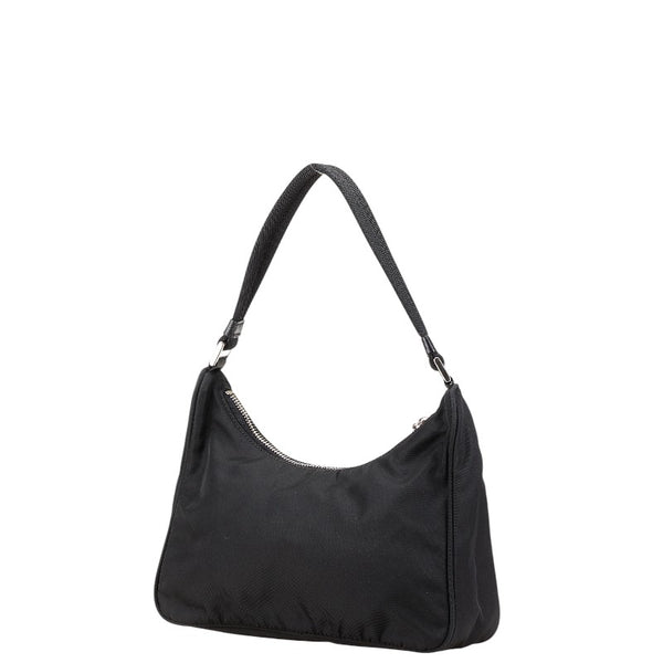 プラダ 三角ロゴプレート ワンショルダーバッグ ハンドバッグ MV515 ブラック ナイロン レディース PRADA 【中古】