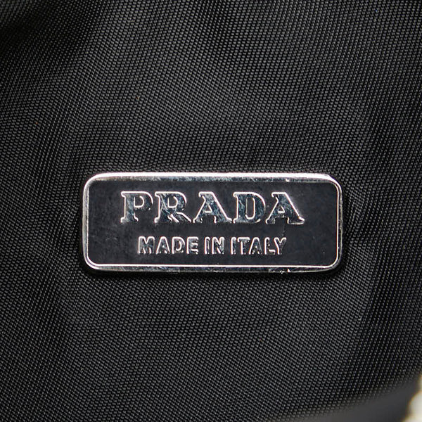 プラダ 三角ロゴプレート ワンショルダーバッグ ハンドバッグ MV515 ブラック ナイロン レディース PRADA 【中古】