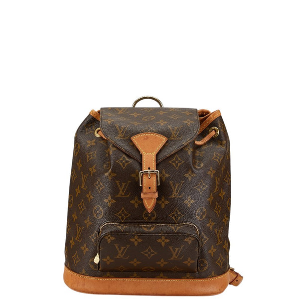 ルイ ヴィトン モノグラム モンスリMM リュック バックパック M51136 ブラウン PVC レザー レディース LOUIS VUITTON 【中古】